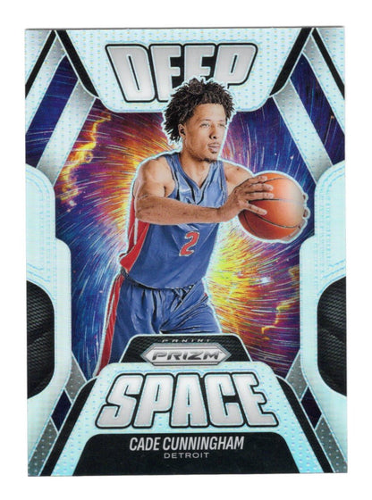 2025-26 Panini Prizm Cade Cunningham Card Deep Space Prizm Silver Pistons