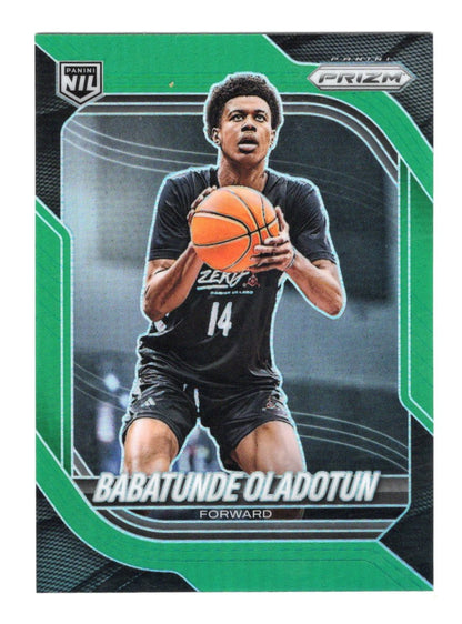 2025-26 Panini Prizm Babatunde Oladotun Card Green Prizm NIL