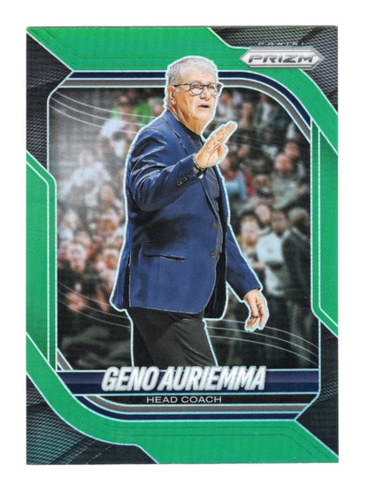 2025-26 Panini Prizm Geno Auriemma Card Green Prizm Connecticut Huskies