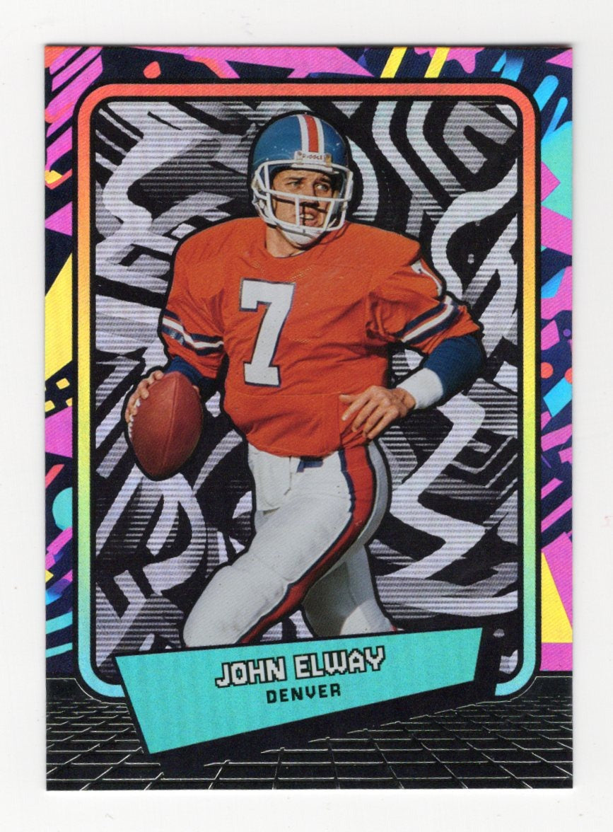 2026 Panini Decades 90s Pop Culture John Elway Card Silver Denver Broncos