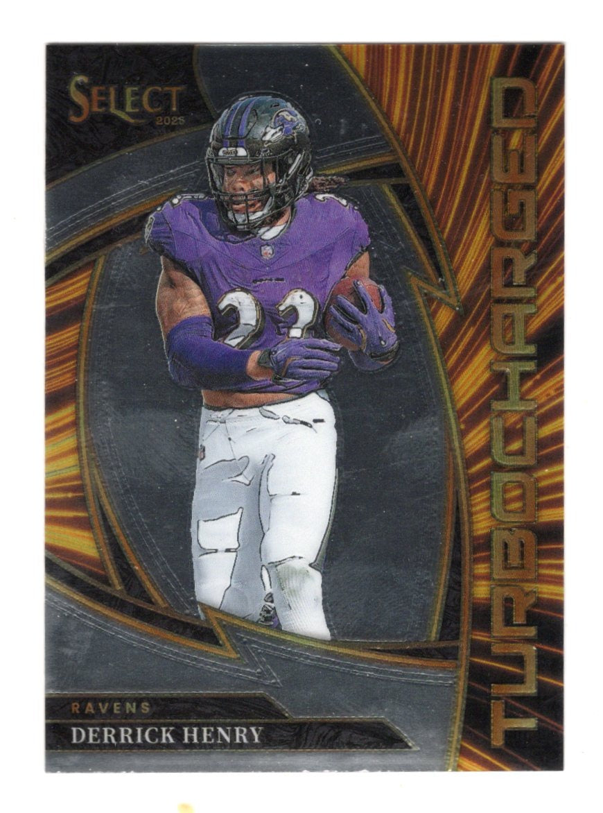 2025 Panini Select Derrick Henry Card Turbocharged Baltimore Ravens