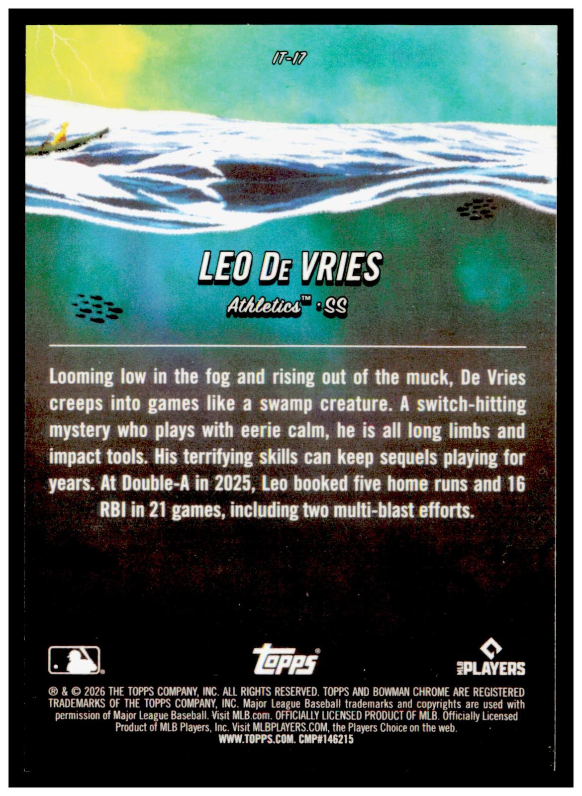 2026 Bowman Chrome Leo De Vries It Came to League Purple Refractor /250 #IT-17