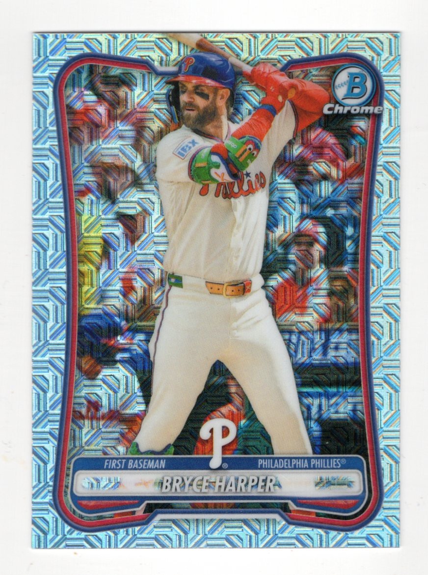 2026 Bowman Chrome Bryce Harper Card Mojo Refractor Philadelphia Phillies