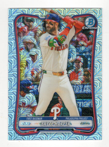 2026 Bowman Chrome Bryce Harper Card Mojo Refractor Philadelphia Phillies