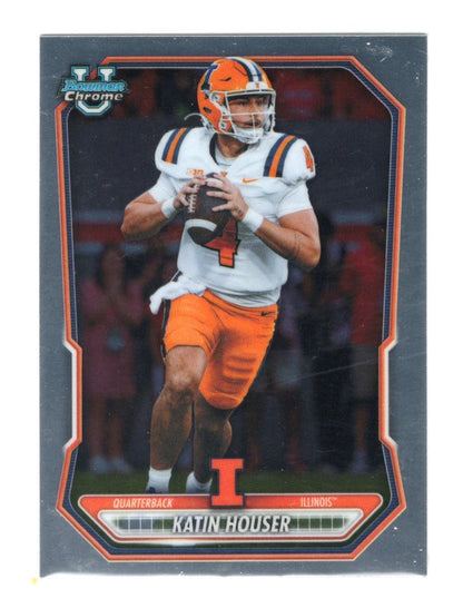 2026 Bowman Katin Houser Card Chrome Prospects Illinois Fighting Illini