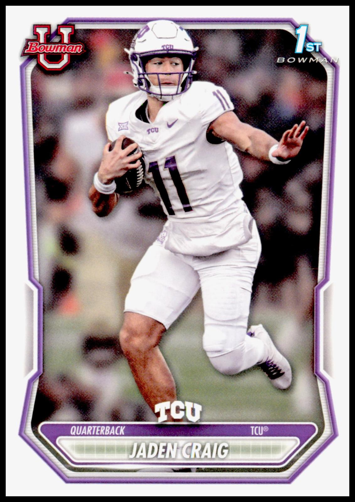 2026 Bowman Jaden Craig Card Prospects TCU Horned Frogs