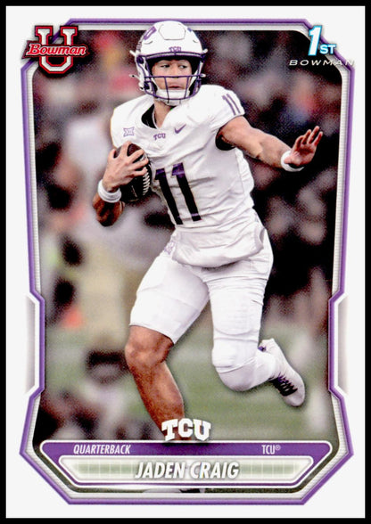 2026 Bowman Jaden Craig Card Prospects TCU Horned Frogs