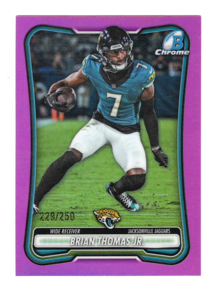 2026 Topps Bowman Chrome Football Brian Thomas Jr. Card Pink Refractor  Jaguars