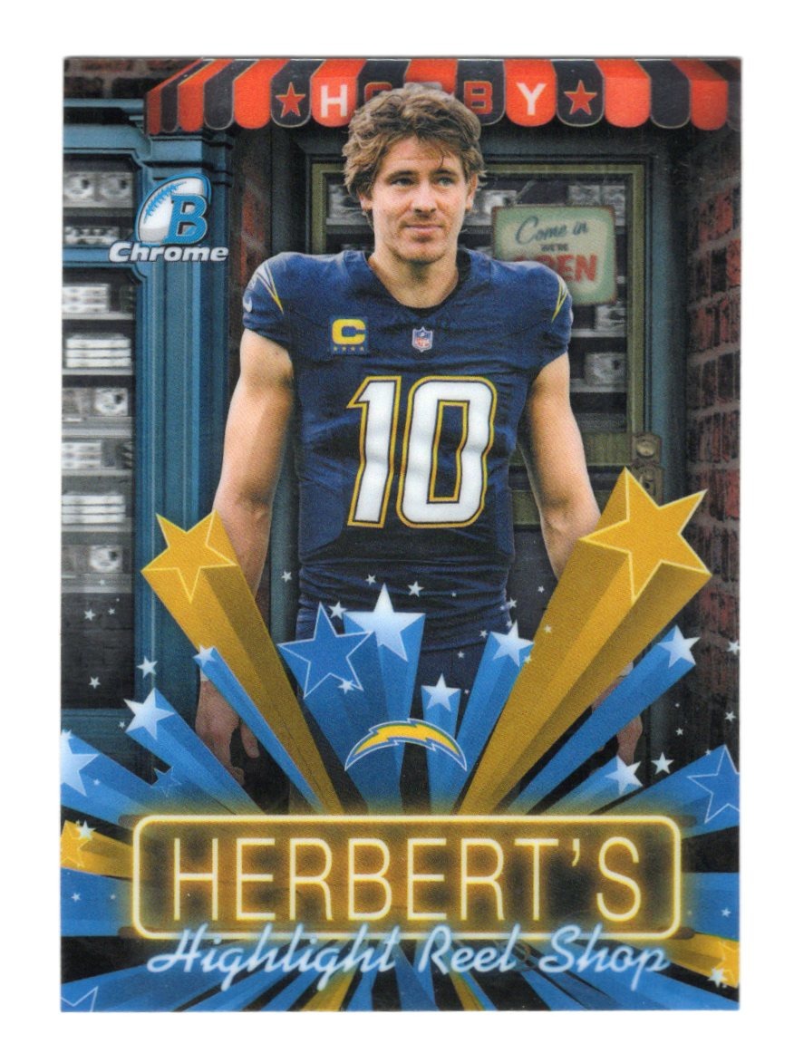 2026 Bowman Justin Herbert Card Hobby Stars Los Angeles Chargers