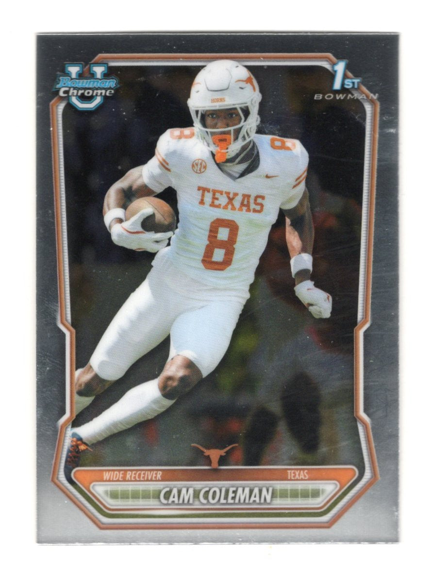 2026 Bowman Cam Coleman Card Chrome Prospects Etched In Glass Texas Longhorns