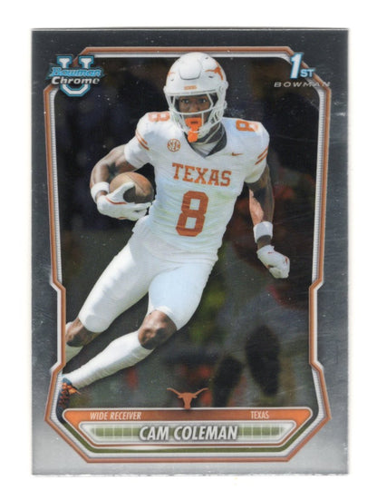 2026 Bowman Cam Coleman Card Chrome Prospects Etched In Glass Texas Longhorns
