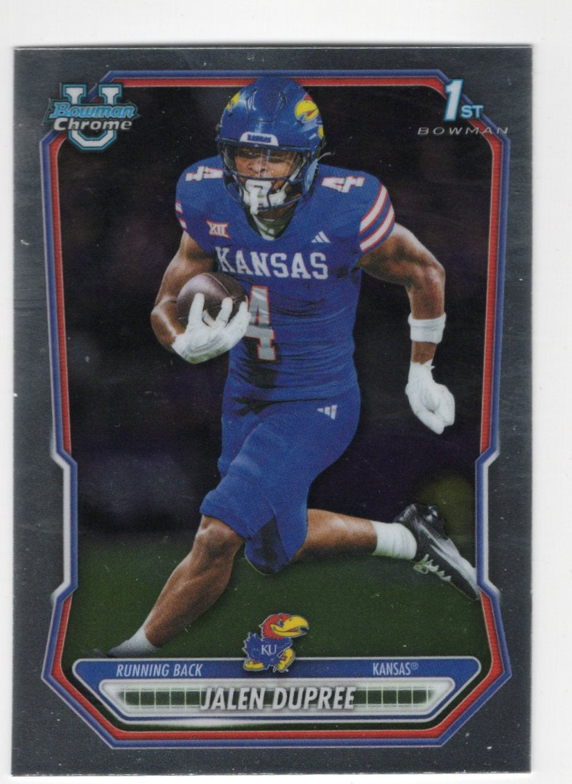 2026 Bowman Jalen Dupree Card Chrome Prospects Kansas Jayhawks