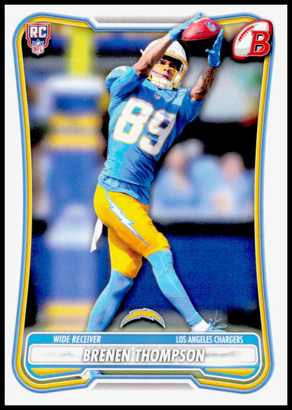 2026 Bowman Brenen Thompson Card RC Los Angeles Chargers