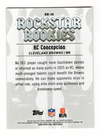 2026 Bowman KC Concepcion Card Rockstar Rookies Cleveland Browns