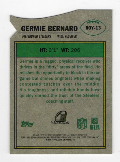 2026 Bowman Germie Bernard Card Rookie of the Year Favorites  Steelers