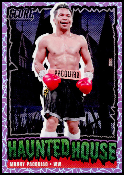 2026 Panini Score A Treat Manny Pacquiao #250 Haunted House Holo Webs SP Foil
