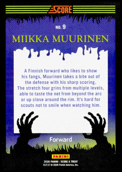 2026 Score-A-Treat Miikka Muurinen Card Holo Webs NIL