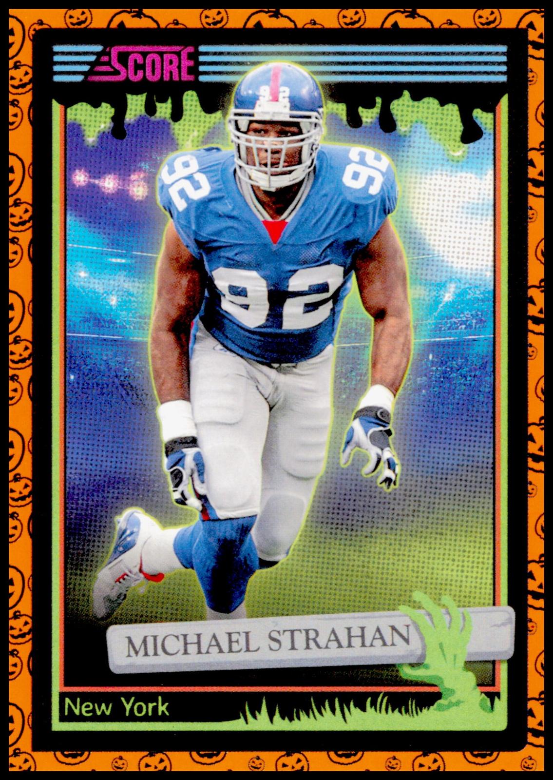 2026 Score-A-Treat Multi-Sport Michael Strahan Card Pumpkins HOF New York Giants