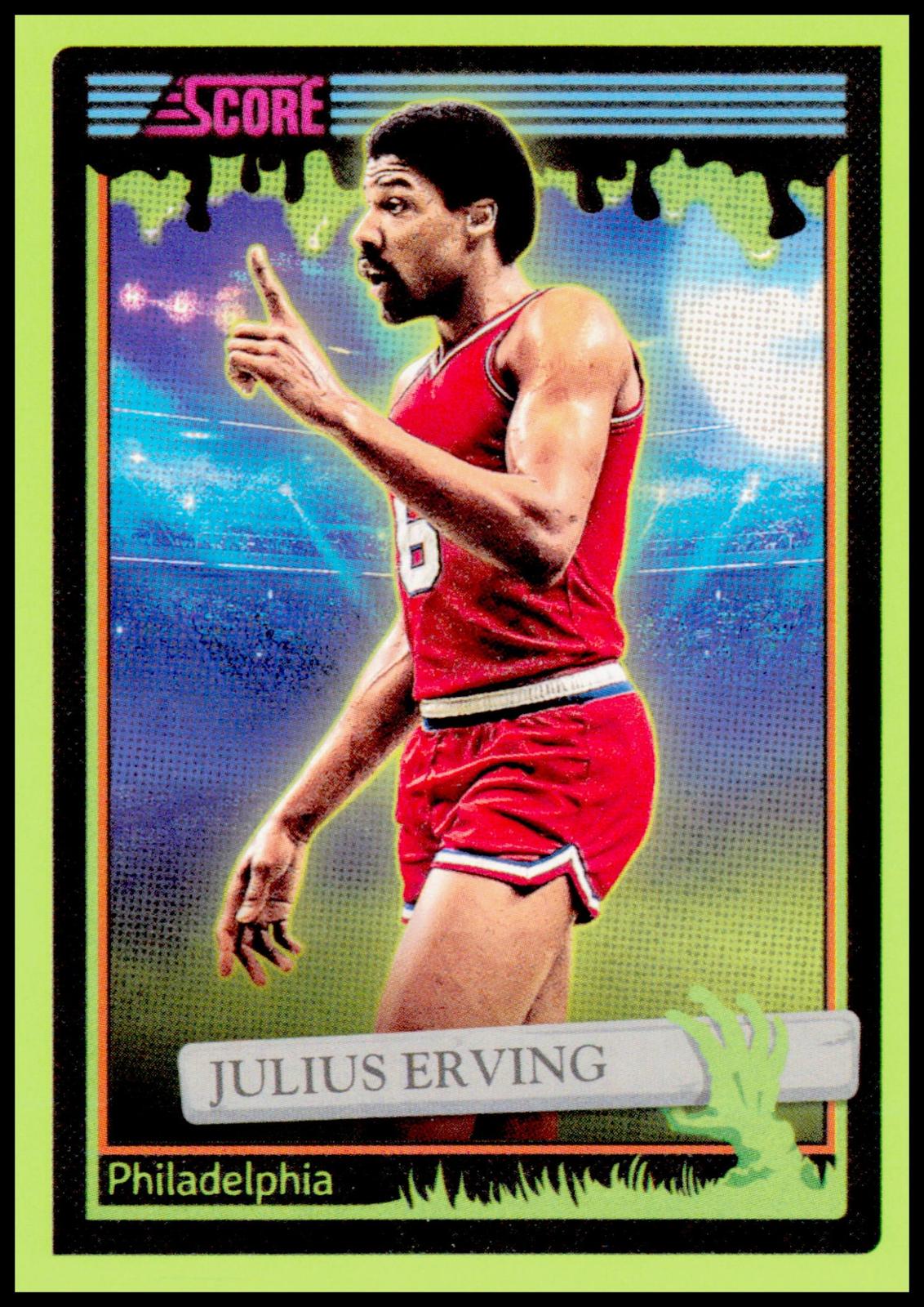 2026 Score-A-Treat Multi-Sport Julius Erving Card Slime HOF Philadelphia 76ers