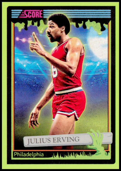 2026 Score-A-Treat Multi-Sport Julius Erving Card Slime HOF Philadelphia 76ers