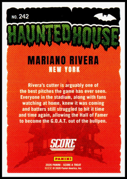 2026 Panini Score A Treat Mariano Rivera #242 Haunted House NY Yankees HOF