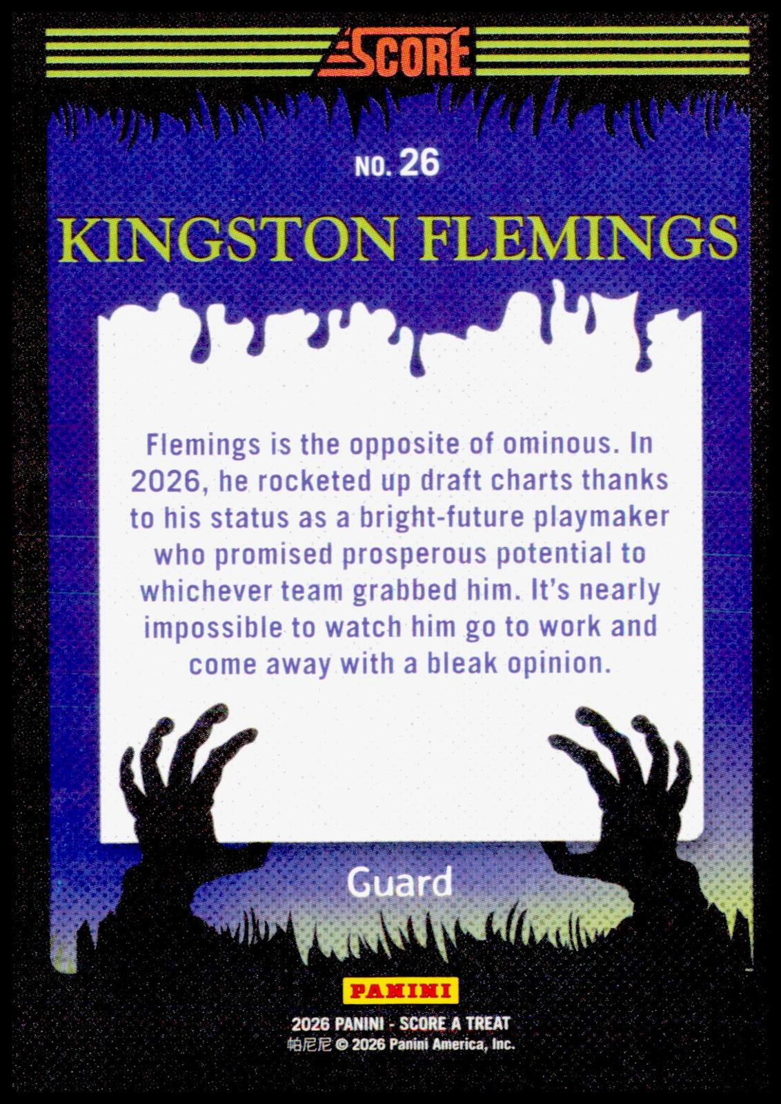2026 Score-A-Treat Multi-Sport Kingston Flemings Card Pumpkins NIL