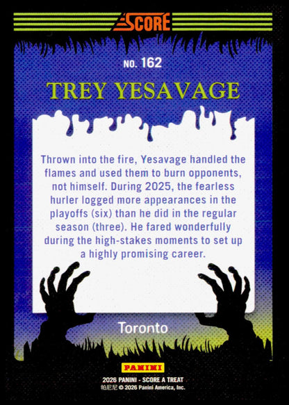 2026 Score-A-Treat Multi-Sport Trey Yesavage Card Pumpkins Toronto Blue Jays