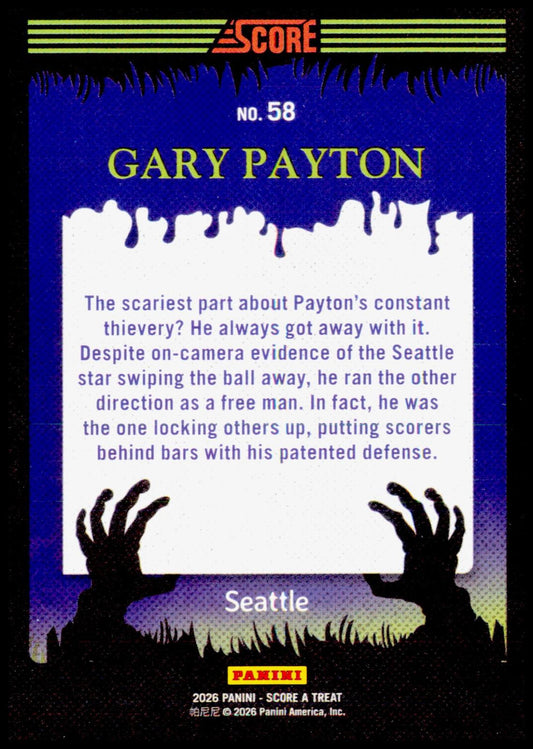 2026 Score-A-Treat Multi-Sport Gary Payton Card Pumpkins HOF Seattle