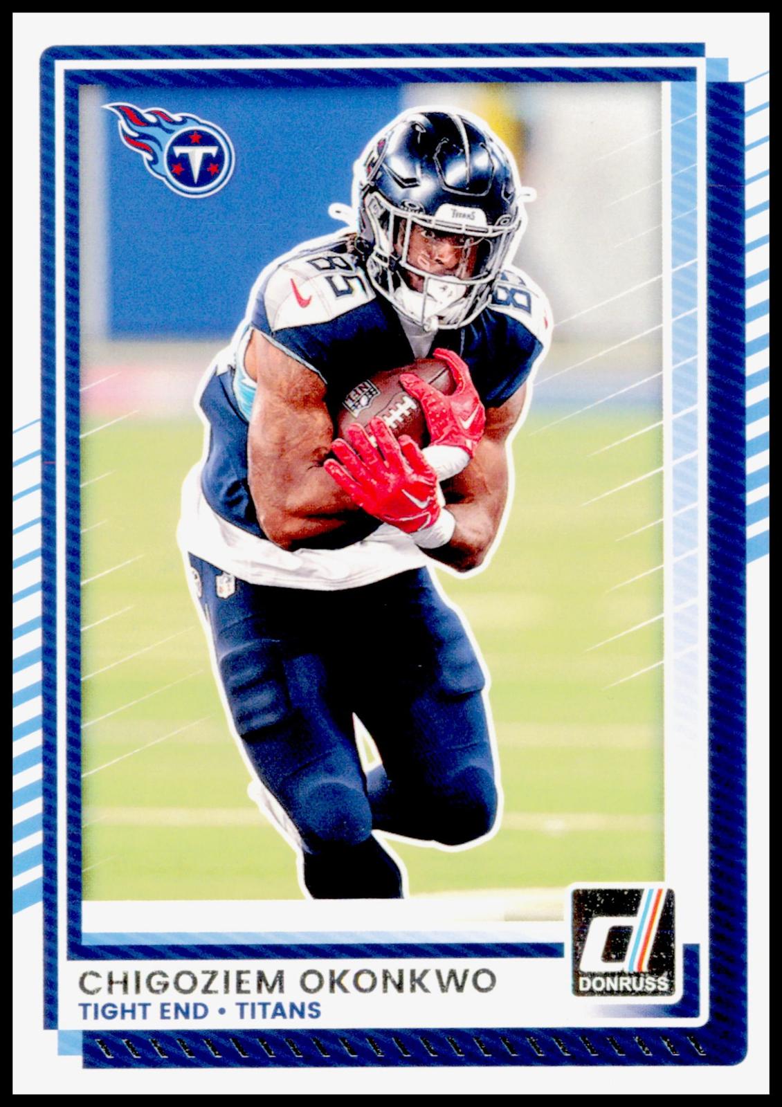 2025 Donruss Chigoziem Okonkwo Card Tennessee Titans