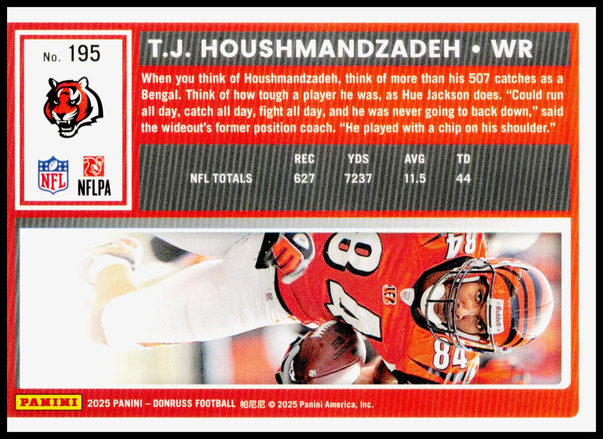 2025 Donruss T.J. Houshmandzadeh Card Cincinnati Bengals