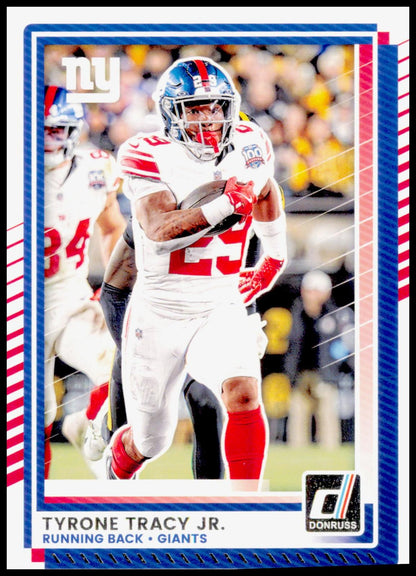 2025 Donruss Tyrone Tracy Jr. Card Press Proofs Red New York Giants