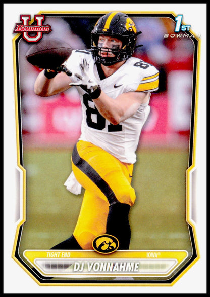2026 Bowman DJ Vonnahme Card Prospects Iowa Hawkeyes