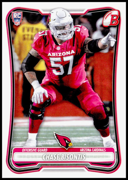 2026 Bowman Chase Bisontis Card RC Arizona Cardinals