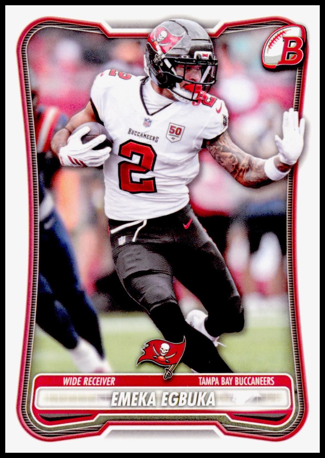 2026 Bowman Emeka Egbuka Card Tampa Bay Buccaneers