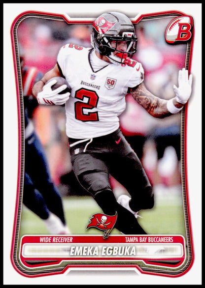 2026 Bowman Emeka Egbuka Card Tampa Bay Buccaneers