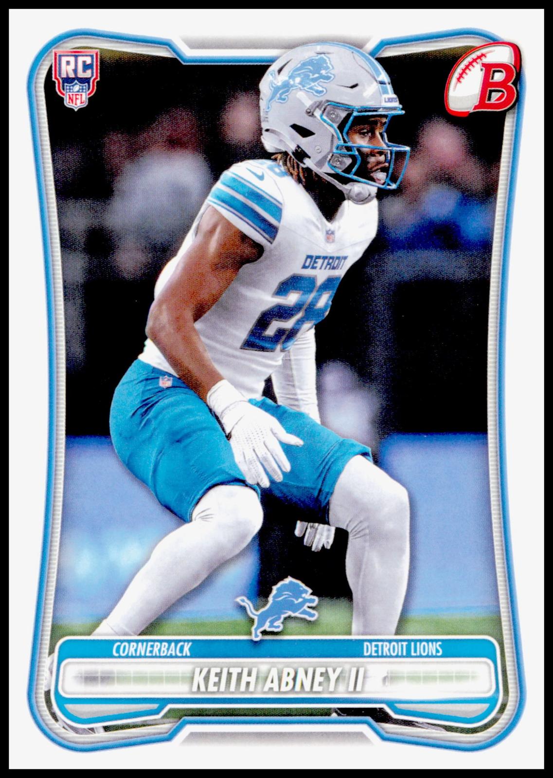 2026 Bowman Keith Abney II Card RC Detroit Lions
