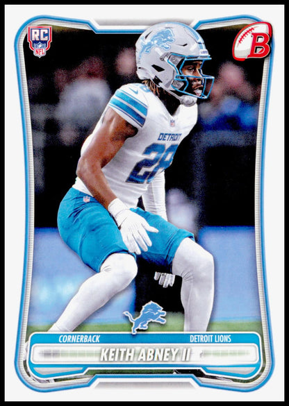 2026 Bowman Keith Abney II Card RC Detroit Lions