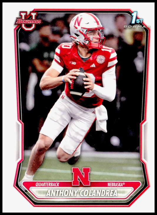2026 Bowman Anthony Colandrea Card Prospects Nebraska Cornhuskers