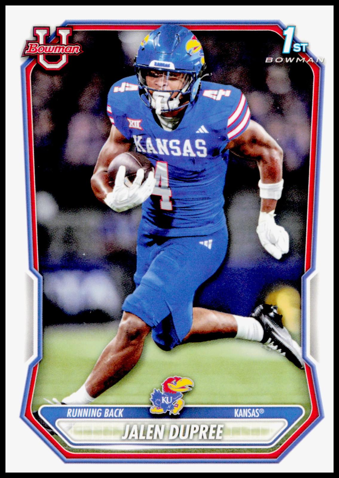 2026 Bowman Jalen Dupree Card Prospects Kansas Jayhawks