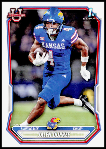 2026 Bowman Jalen Dupree Card Prospects Kansas Jayhawks