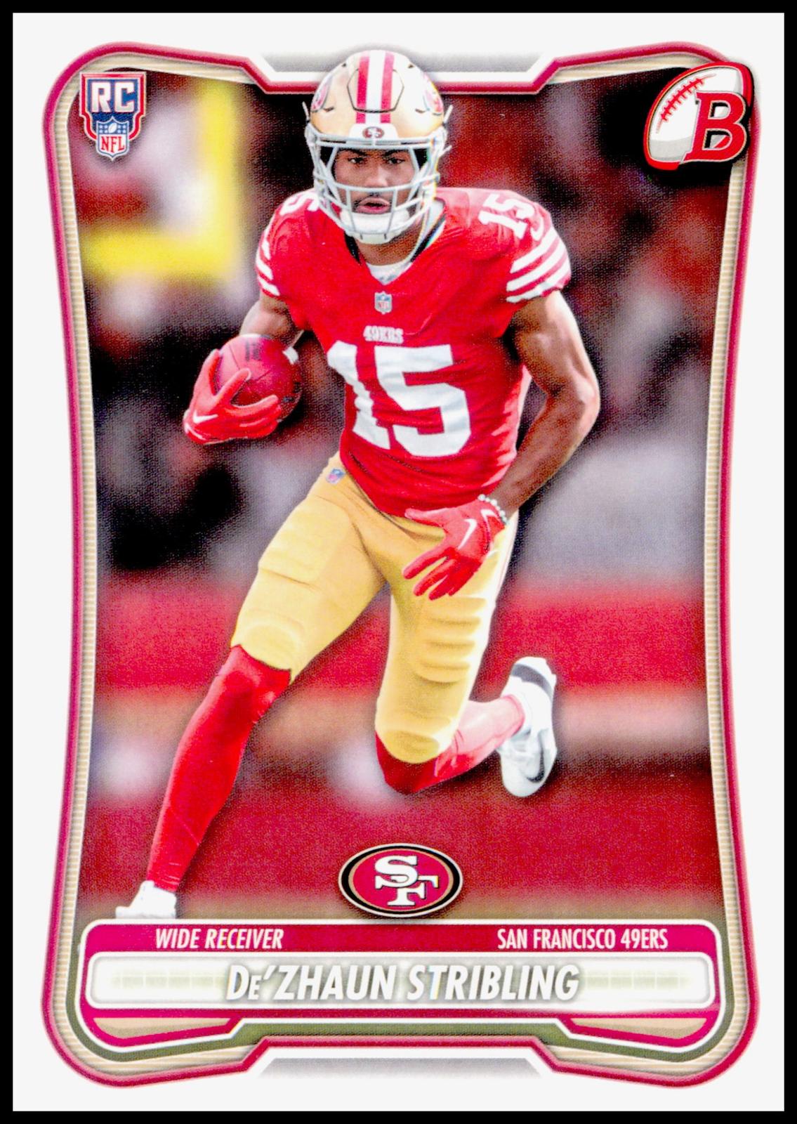 2026 Bowman De'Zhaun Stribling Card RC San Francisco 49ers