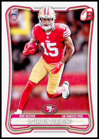 2026 Bowman De'Zhaun Stribling Card RC San Francisco 49ers