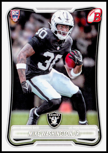 2026 Bowman Mike Washington Jr. Card RC Las Vegas Raiders