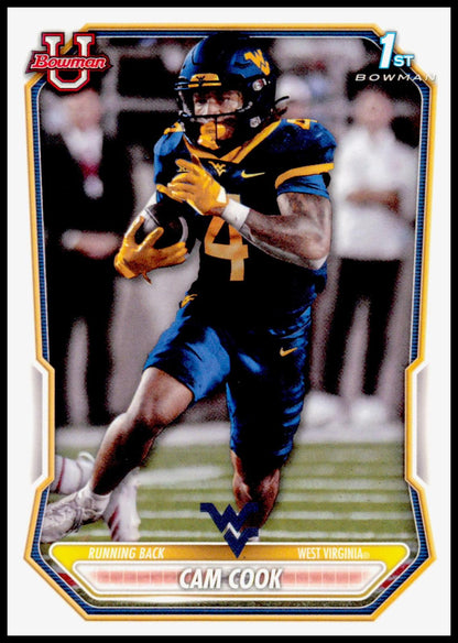 2026 Bowman Cam Cook Card Prospects West Virginia Mountaineers