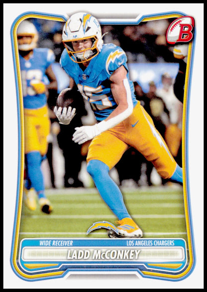 2026 Bowman Ladd McConkey Card Los Angeles Chargers