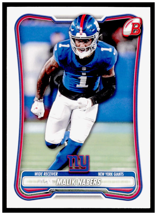 2026 Bowman Malik Nabers Card New York Giants