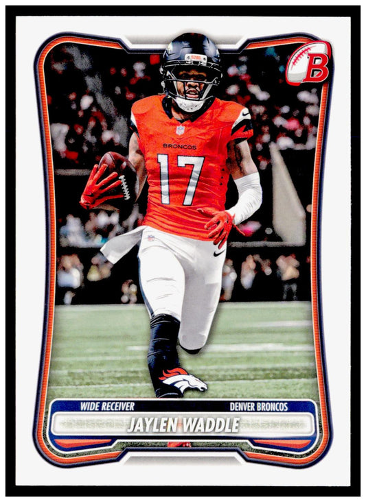 2026 Bowman Jaylen Waddle Card Denver Broncos