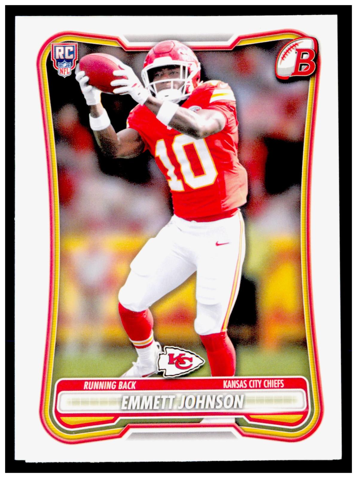 2026 Bowman Emmett Johnson Card RC Kansas City Chiefs