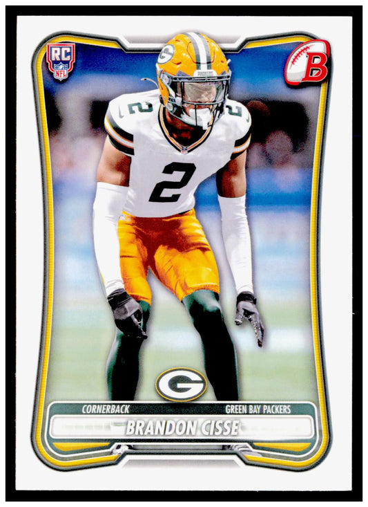 2026 Bowman Brandon Cisse Card RC Green Bay Packers
