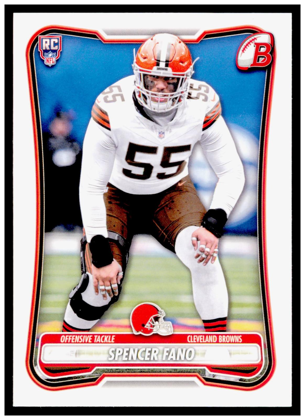 2026 Bowman Spencer Fano Card RC Cleveland Browns
